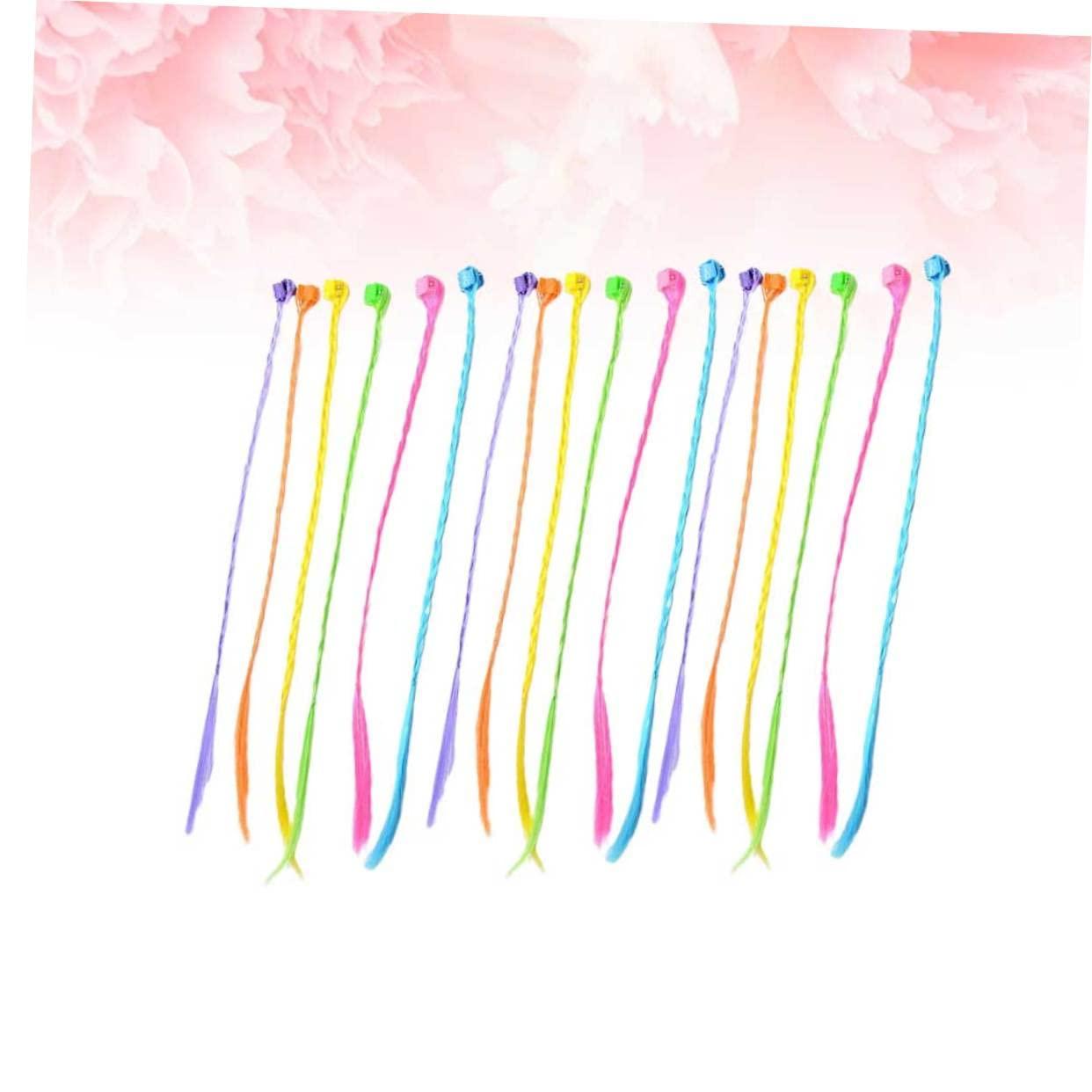 Beavorty Beavorty 36Pcs childrens braided hair clips braided ponytail extension kids braiding hair clip kids hair extension toddler hair clips for braids Hair Grips Jaw Clip girl child wig button