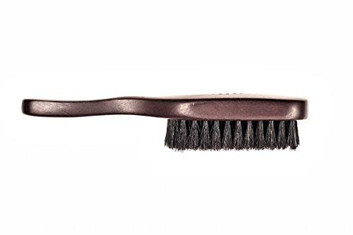 BRUSHYOURBEARDIN (TM) Beard Brush - Premium - 100% Boar Bristle - For the Modern Gentleman - Stained Hard Wood - Laser Etched Logo - Ergonomic Handle - Magnetic Carrying Case - Full or Patchy Facial Hair (Brush)