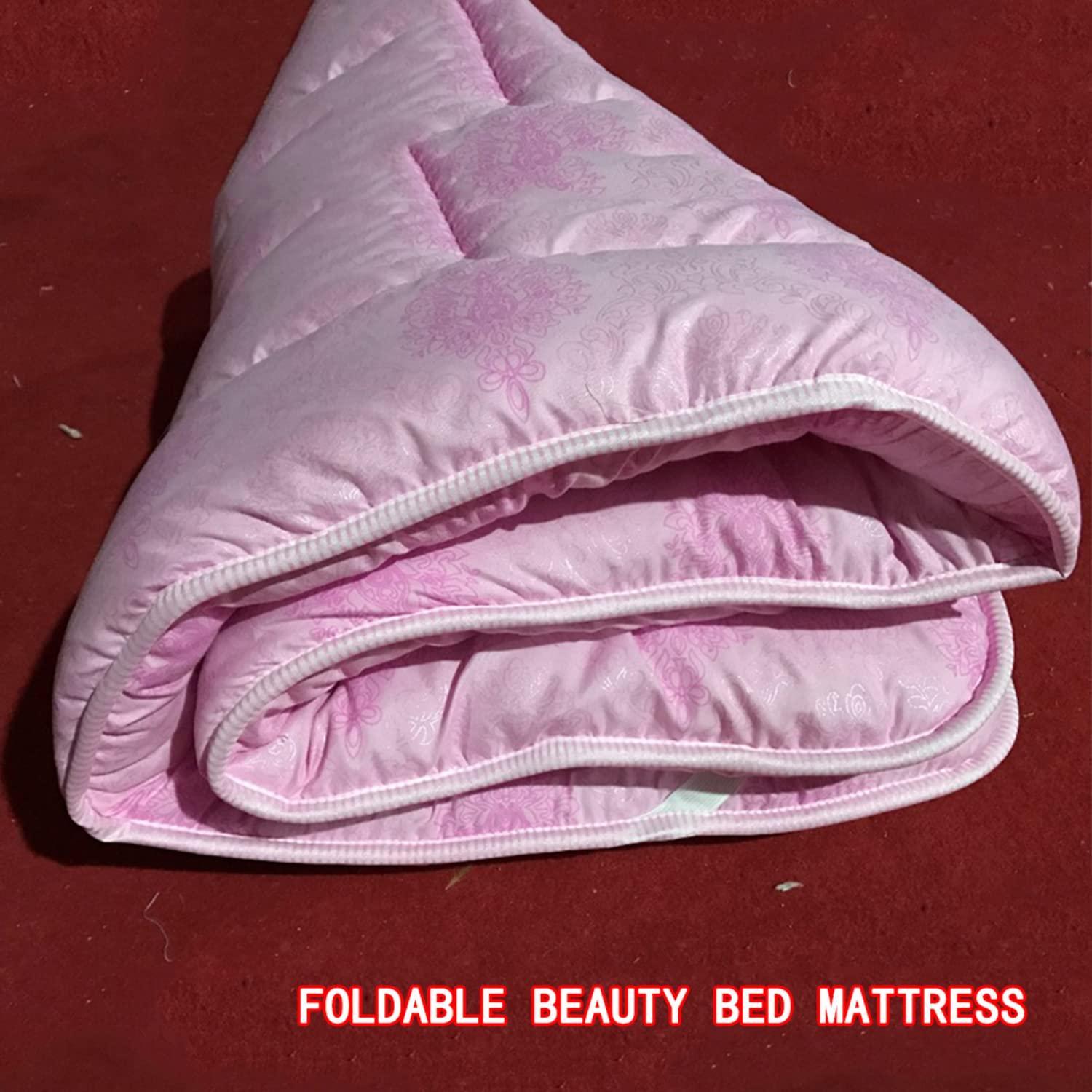 KKCD KKCD Round Head Massage Table Mattress Pad Sponge Mattress Topper for Lash Bed Soft Beauty Massage Bed Cover with Face Hole Non-Slip Massage Table Sheet with Elastic Bands,Pink,70x185cm