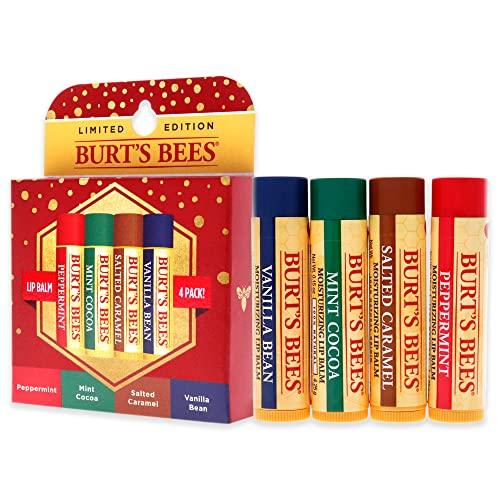 Burts Bees Burts Bees Burts Bees Bliste Kit Limited Edition Unisex 2021 - Lip Balm Pepermint, Mint Cocoa, Salted Caramel, Vanilla Bean SADHB70 4 Piece Set