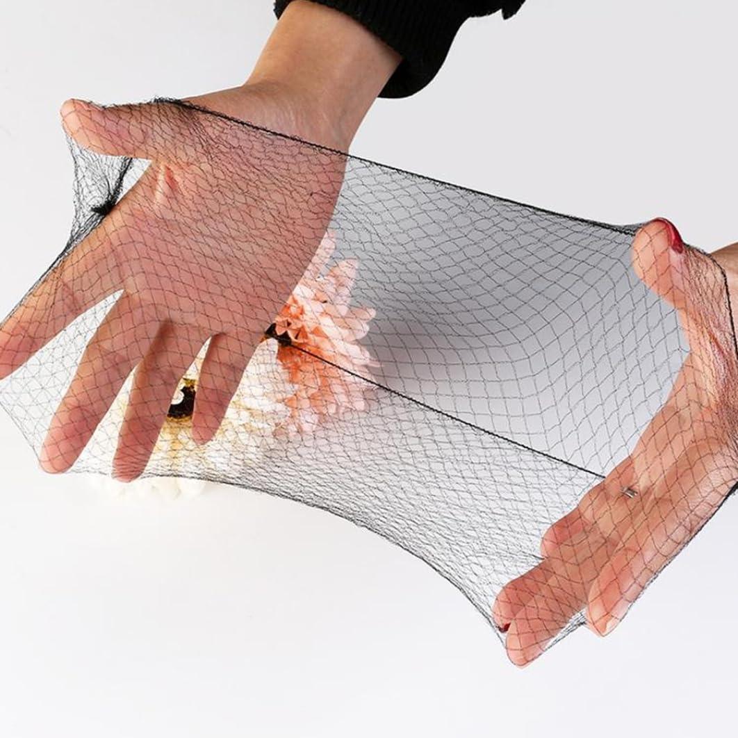 NASSMOSSE Hair Nets Elasticity Invisible Hair Net Elastic Mesh Wig Nets for Hair Bun Making Ballet Dancer Kitchen Food Service 100PCS Black