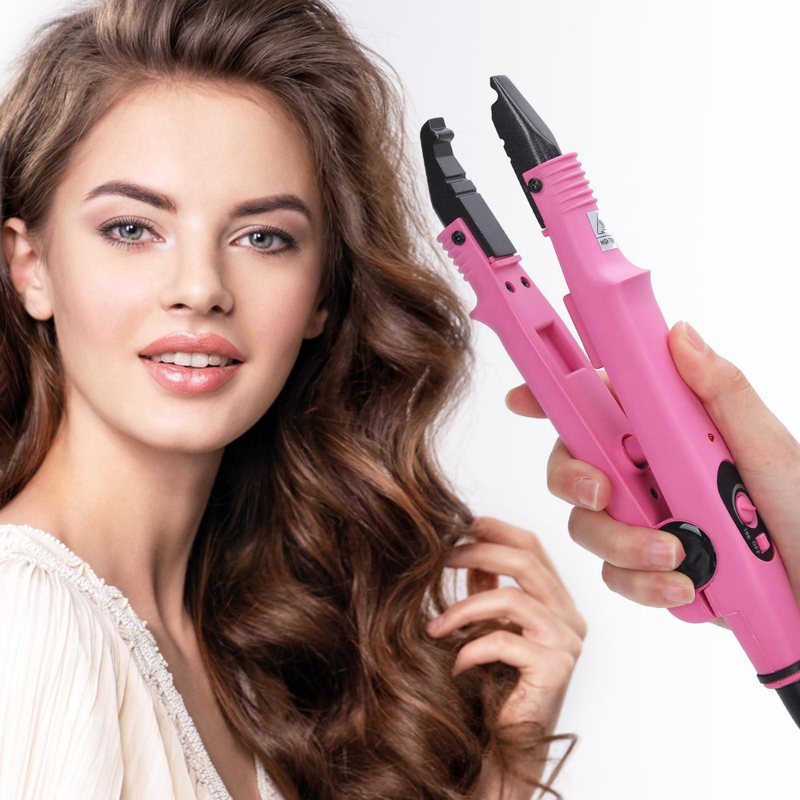 PAWACA PAWACA Hair Extensions ToolsProfessional k Tips Real Human Hair Fusion Hair Extensions MachineFast Heat-up Connector Wand Bonding Melting Tool Heat Iron for Salon Fashion Women