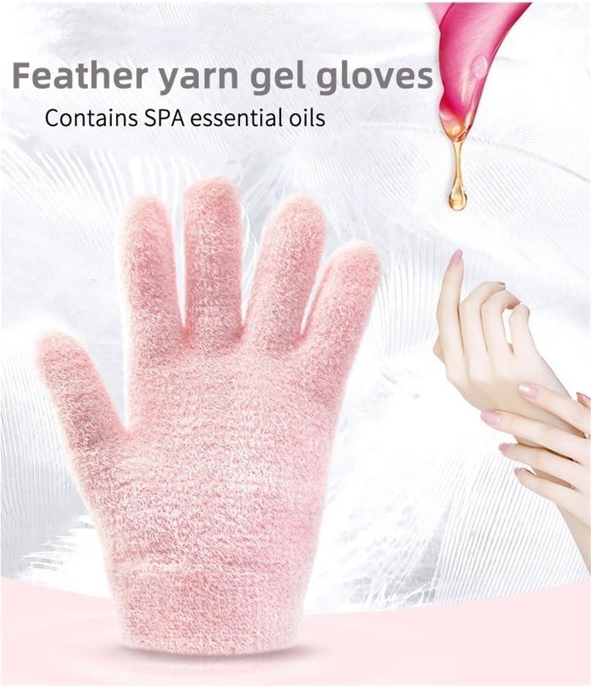 NinthAvenue Basics 1 Pair Moisturizing Gloves with Gel LiningDry Hand RepairHydrating Cracked Hand Healing GlovesSoft Hydrating & Infused Gel Spa Gloves(Pink)