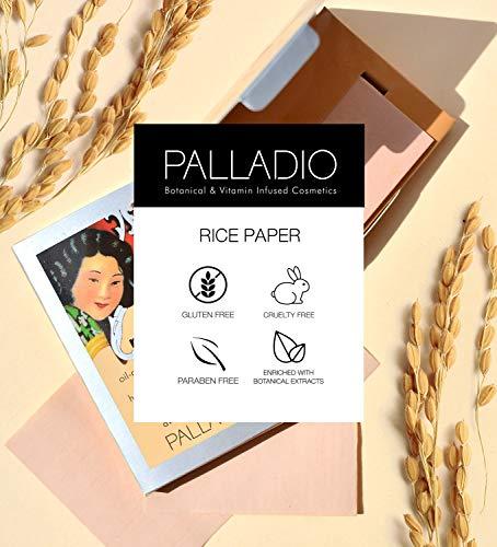 Palladio Palladio Rice Paper Facial Tissues for Oily Skin, Face Blotting Sheets Made from Natural Rice, Oil Absorbing Paper with Rice Powder, 2 Sided, Instant Results, Natural, 40 Count, Pack of 1