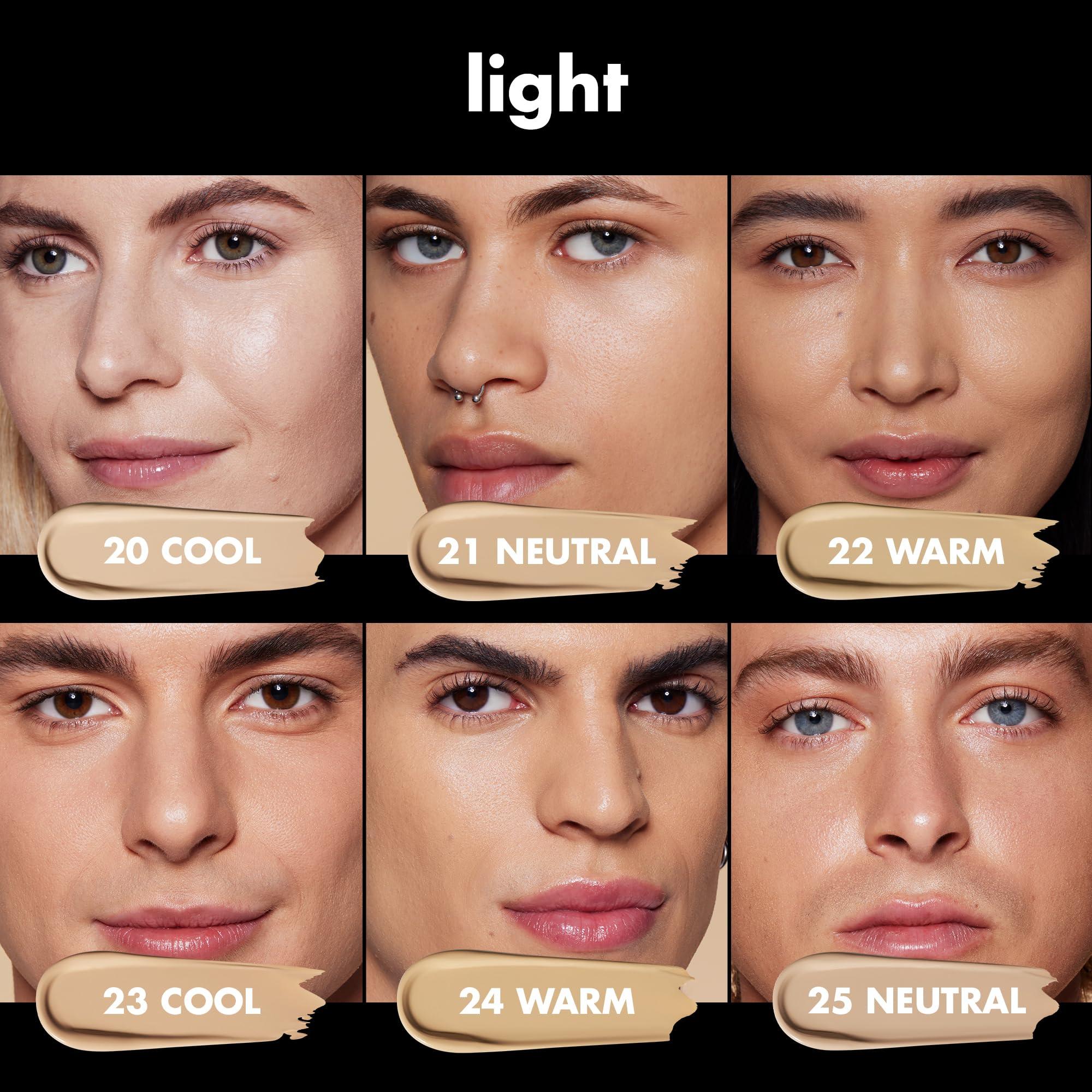 e.l.f. e.l.f. Soft Glam Foundation, Medium Coverage, Long-Lasting & Buildable Foundation For A Smooth, Satin Finish, Vegan & Cruelty-Free, 20 Light Cool