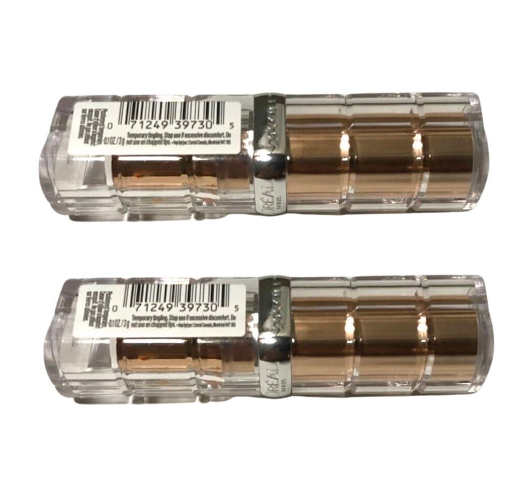 Loreal Pack of 2 L\'Oreal Paris Colour Riche Plump and Shine Lipstick, Nectarine Plump 101
