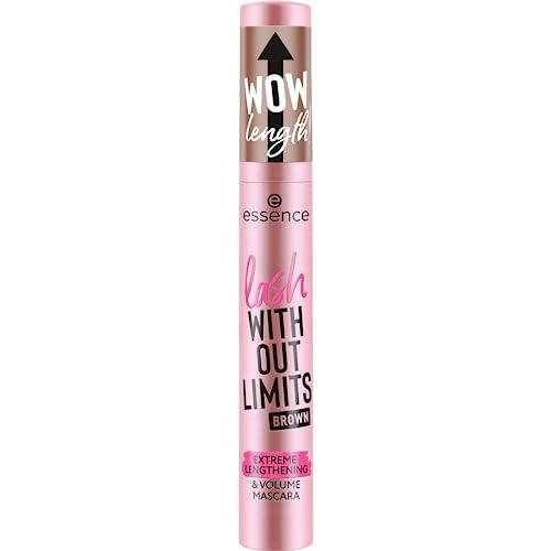 essence cosmetics essence | Lash Without Limits Extreme Lengthening & Volume Mascara (02 | Brown) | Volumizing & Lengthening | Vegan, Cruelty Free & Paraben Free