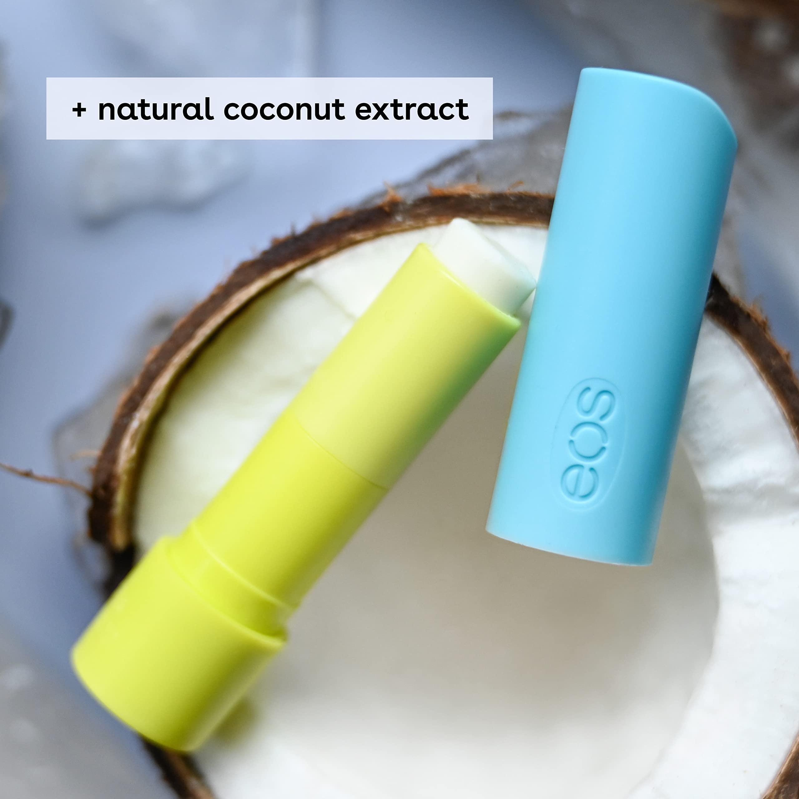eos eos Sun Protect - Coconut | Lip Balm with SPF 30 Protection and Water Resistant | Lip Care to Nourish Dry Lips | Gluten Free | 0.14 oz