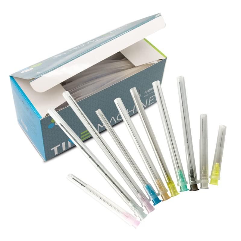 Angelfill 25G 38mm Blunt Cannula,Professional Blunt Tips for Facial Filling Tattoo Needle,50pcs Micro Cannula Needl