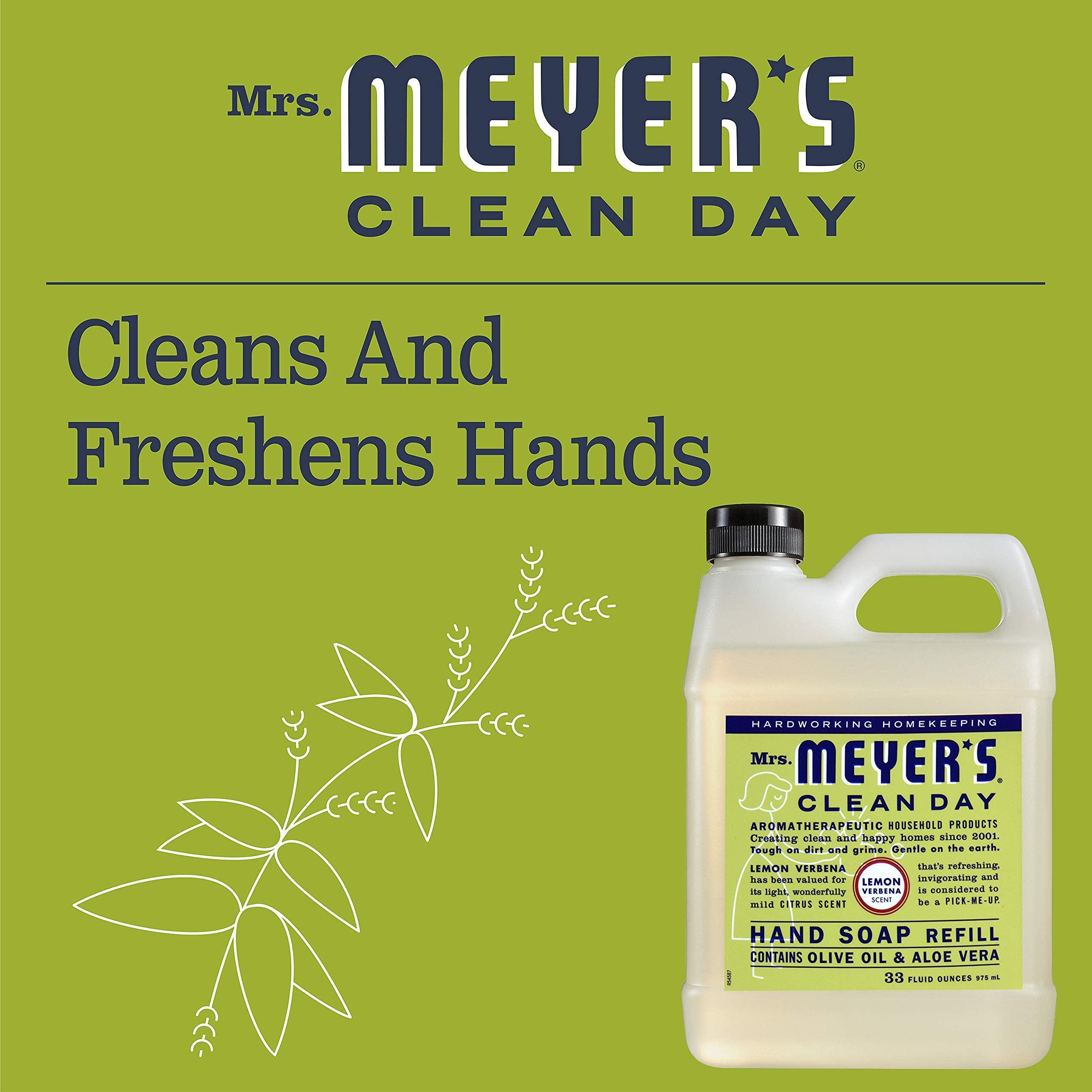 MRS. MEYER'S CLEAN DAY MRS. MEYER\'S CLEAN DAY Liquid Hand Soap Refill Lemon Verbena, 33 Fl Oz (Pack of 2)