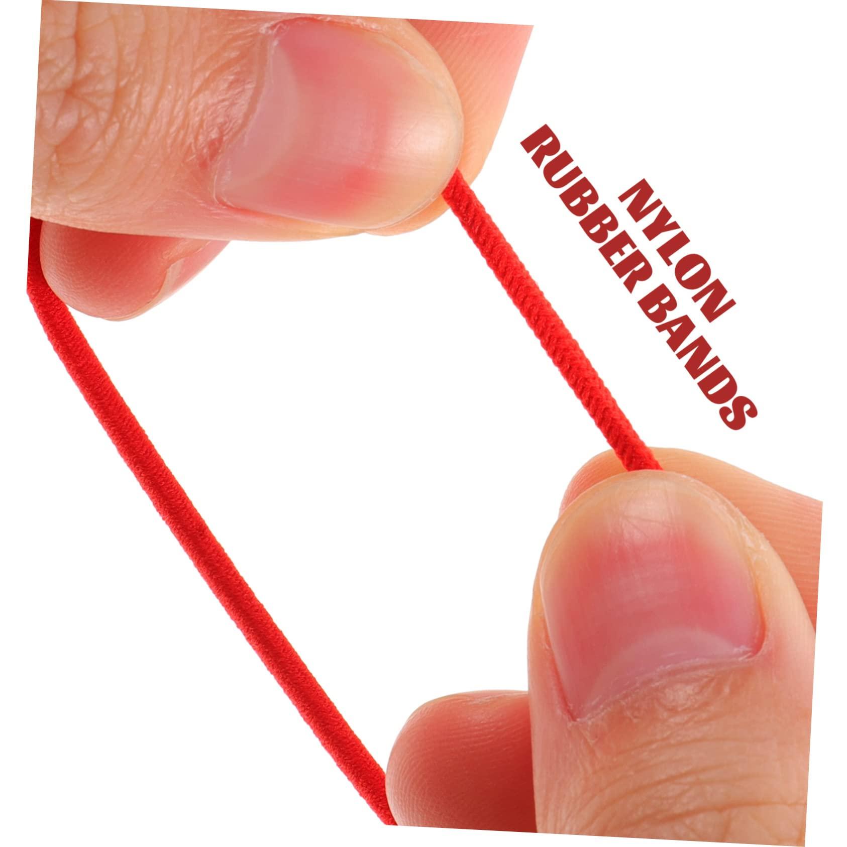 BELLIFFY BELLIFFY 100pcs Thin Hair Band Hair Bands Red Ponytail Holders Soft Ponytail Holders Bulk Hair Ties Mini Hair Ties Soft Elastic Bands Elastic Hair Rope Hair Coils Red Hair Bobbles Nylon