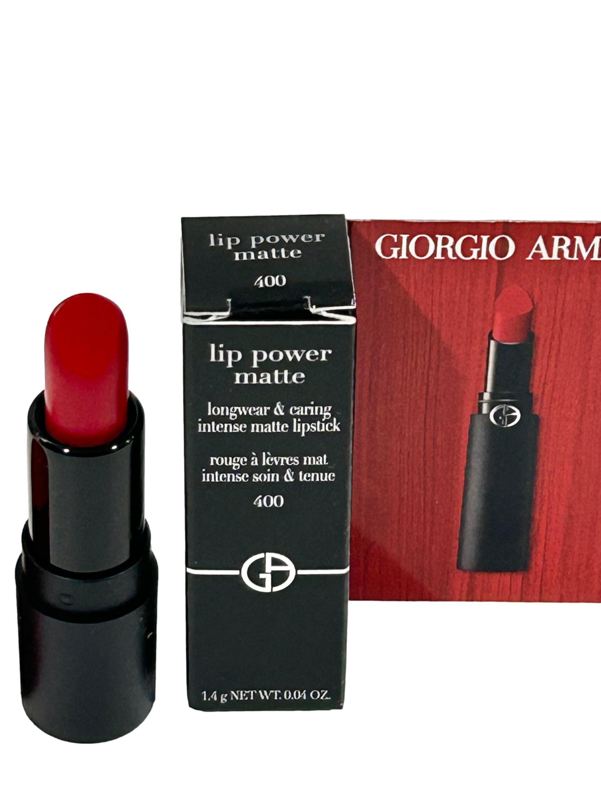 GIORGIO ARMANI GIORGIO ARMANI Lipstick MINI (red) Lip Power Matte Color # 400 (looks RED) - 1.4 g / 0.04 oz (MINI/SMALL/SAMPLE SIZE/TRAVEL SIZE) - 3065