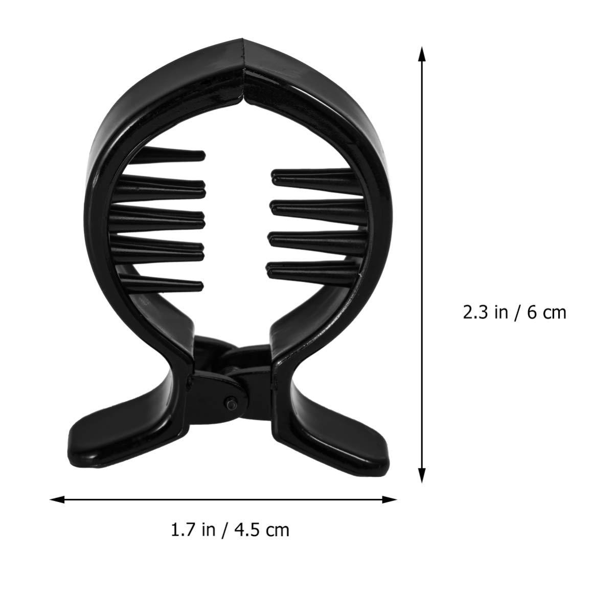 SOLUSTRE SOLUSTRE 2pcs Round Toothed Hair Black Hair Clips Hair Combs for Women Round Hair Clip Styling Hair Clips Ponytail Claw Clip Updo Ponytail Clip Claw Clips Toothed Hair Clip Girl Miss Holder