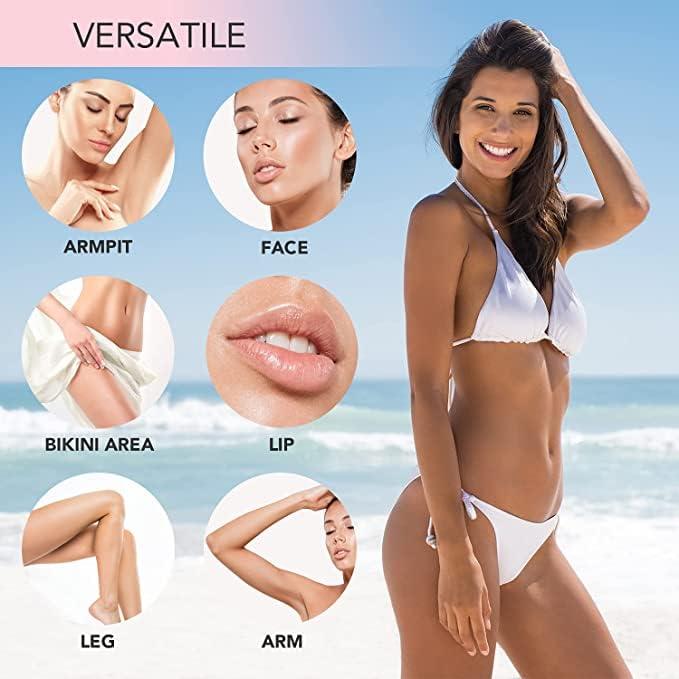 VG VOGCREST Electric Razor - Shaver - Trimmer for Women: 2 in 1 Painless Body Razors and Facial Hair Remover - Rechargeable Hair Removal Kit for Face Body Leg Bikini Underarm Arm