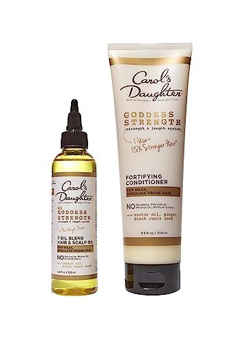 Carol\'s Daughter Carol\'s Daughter Goddess Strength Hair Care Set, Includes Sulfate Free Conditioner and Hair & Scalp Oil, Curly Hair Products to Repair and Moisturize, 1 Kit