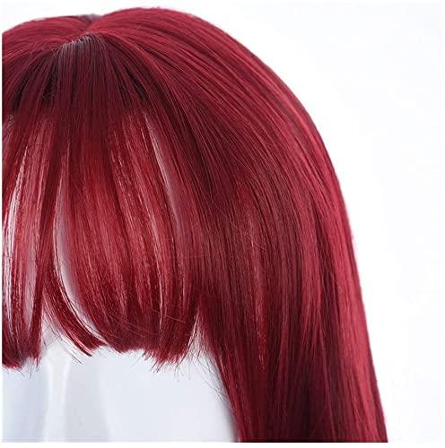 XORS XORS Wig Real Wigs lace Front Kawaii Wig Cosplay Charm red Wig Woman Big Wave net red Cute Long Hair Fluffy Bangs