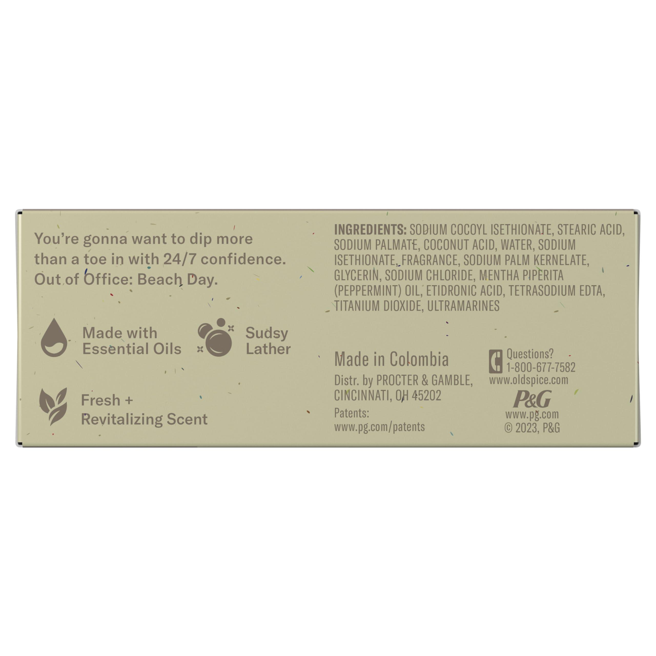 Old Spice Old Spice Premium Bar Soap, Seas The Day Eucalyptus and Coconut Cream Scent, With Plant Based Cleansers, 5.0 oz (Pack of 6)