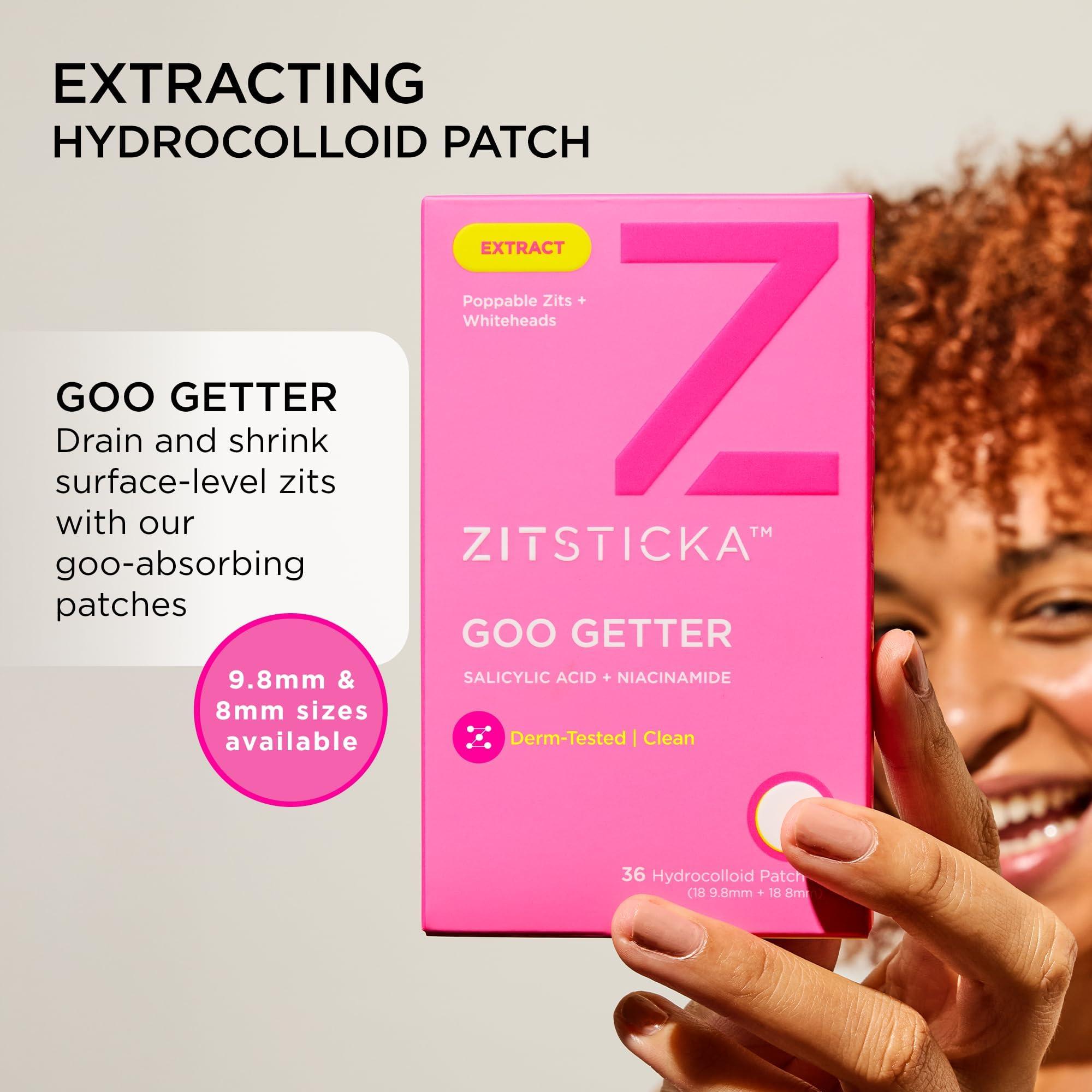 ZitSticka ZitSticka Pimple Patches for Face and Body, Hydrocolloid Patches to Cover Zits, Acne Patches or Zit Spot Stickers, Body Patch (GOO GETTER 36 Pack)