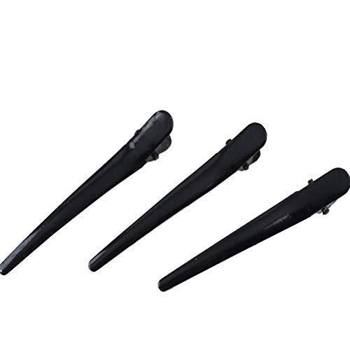 Teensery 50 Pcs 3 Inch Hair Clips Black Metal Alligator Hair Clips without Teeth for Hair Care, Hair Salon, DIY Accessories Hairpins and More