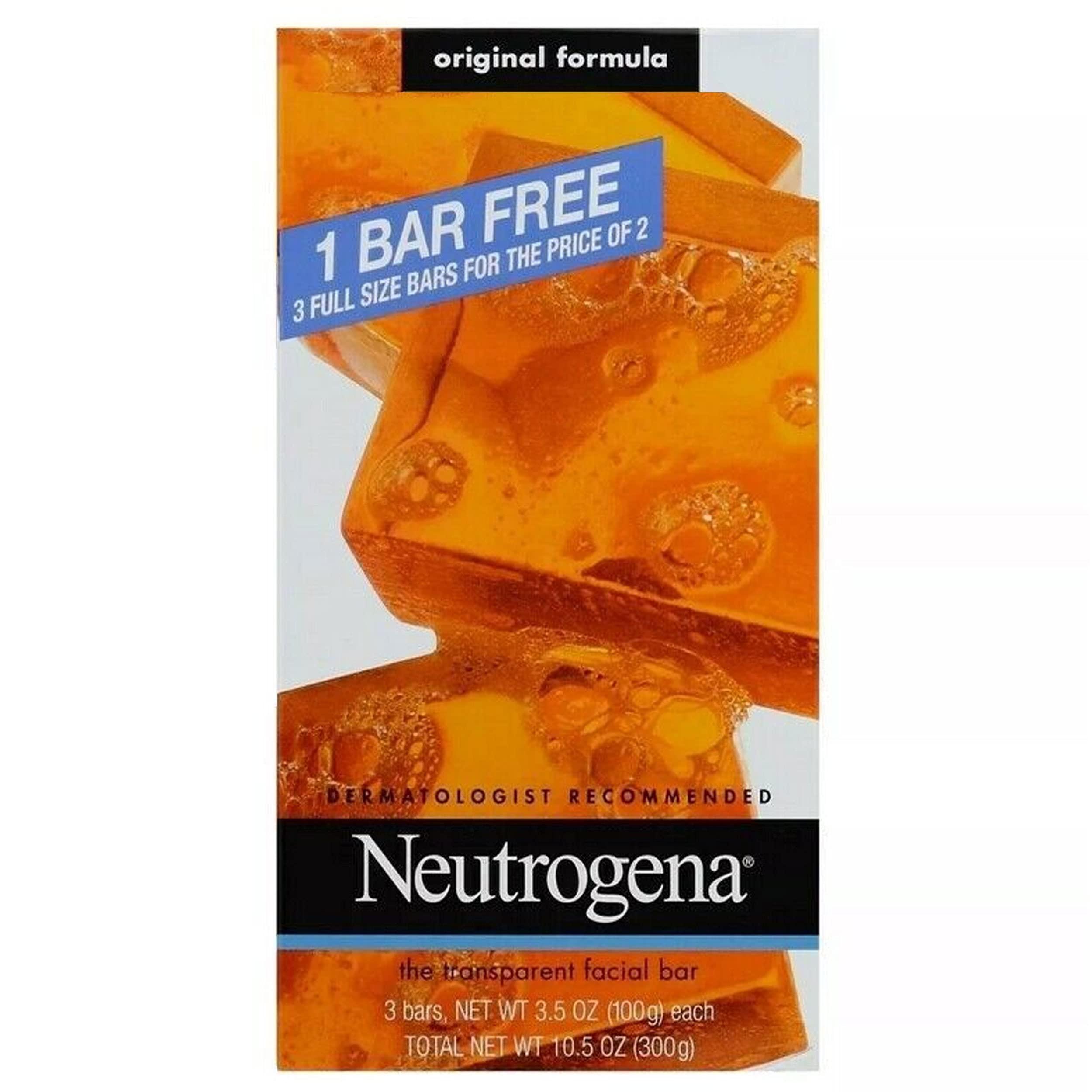 Neutrogena Neutrogena Transparent Facial Bar Bonus Pack, Original Formula - 3 ea