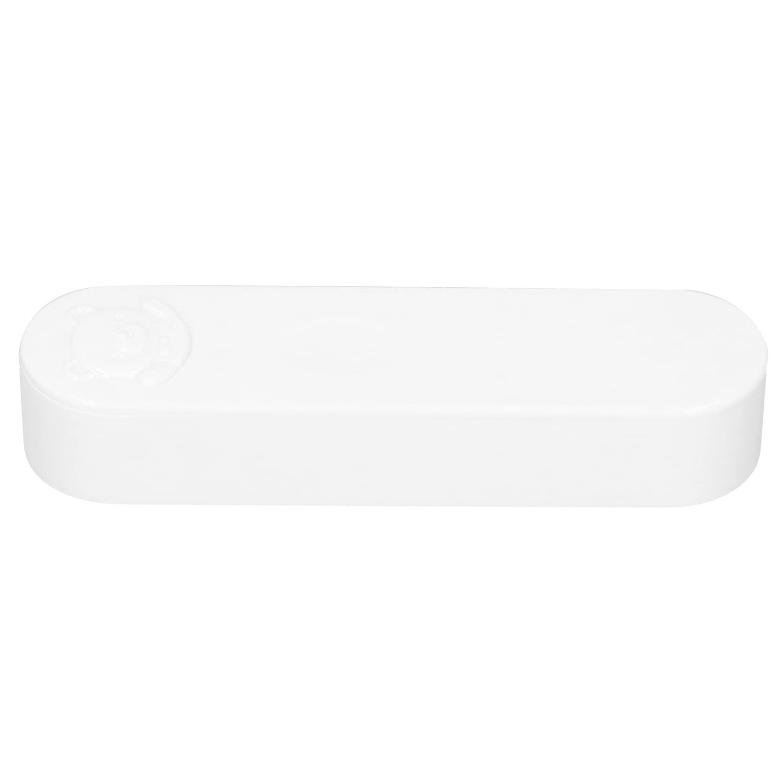 Keenso Cotton Swab Box Portable ABS Mini Travel Swab Case Cartoon Bear Pattern with Cover