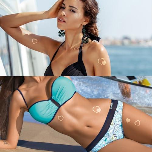 OIFEN Roll of 500 Pieces Tanning Stickers, Sunbathing Tattoo Body Stickers Self Adhesive for Indoor Tanning Beds