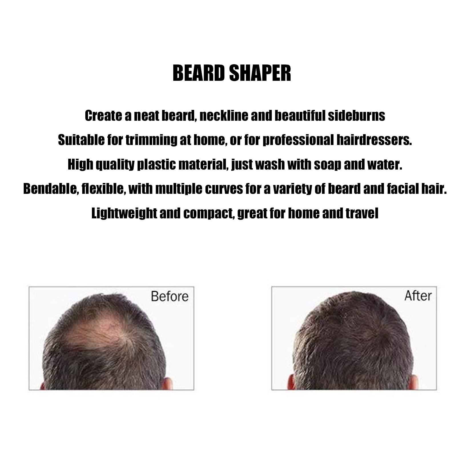 Dioche Beard Shaping Tool Hairline Haircut Template Guide Hair Lineup Tool for Men Barber Styling Shaping Shaving Haircutting Trimming