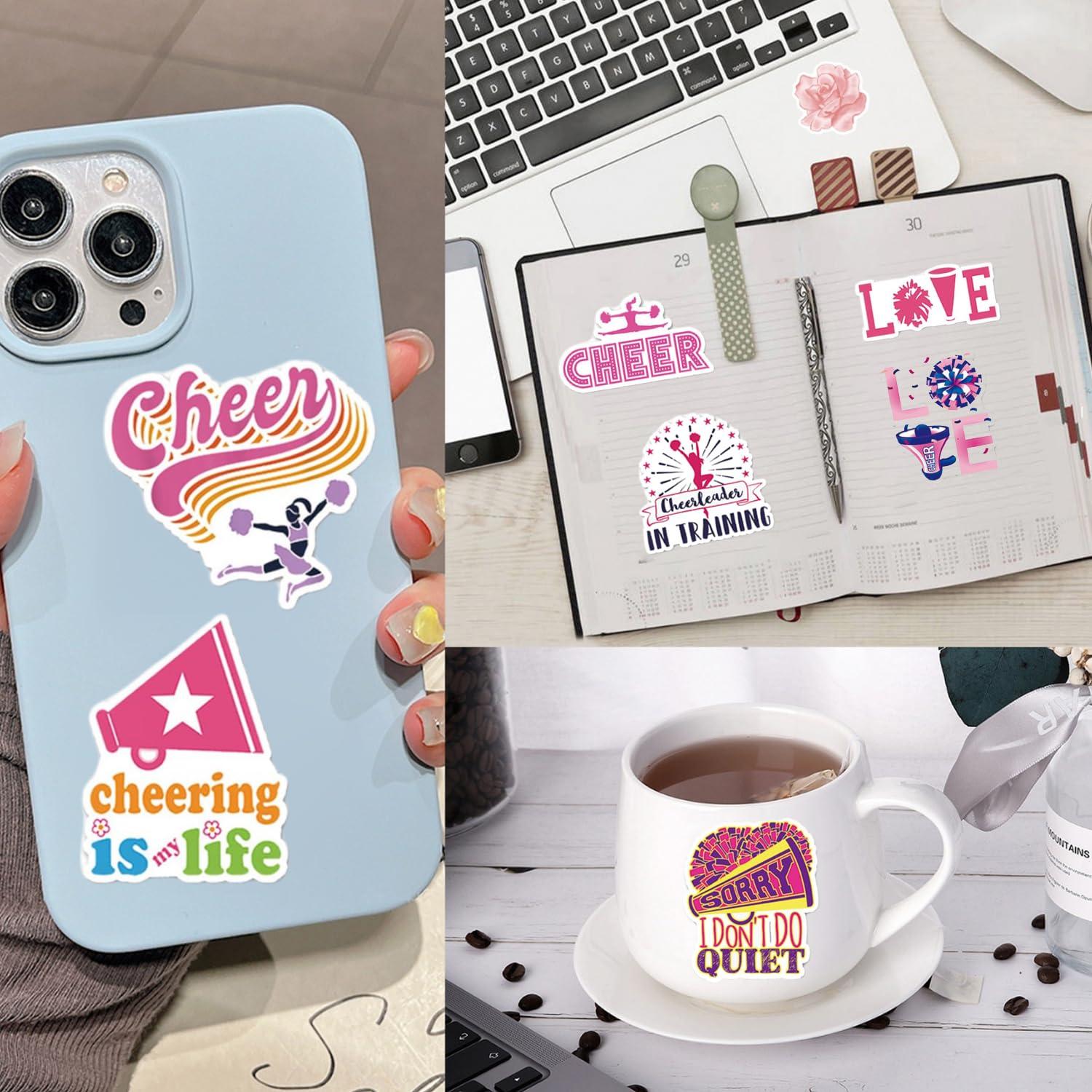 FJHAIY FJHAIY Cheerleader Gifts Set Women Including Cheerleader Makeup Bags Cheerleader Necklace Cheerleading Socks Cheerleader Stickers-Cheerleader Lovers Gifts