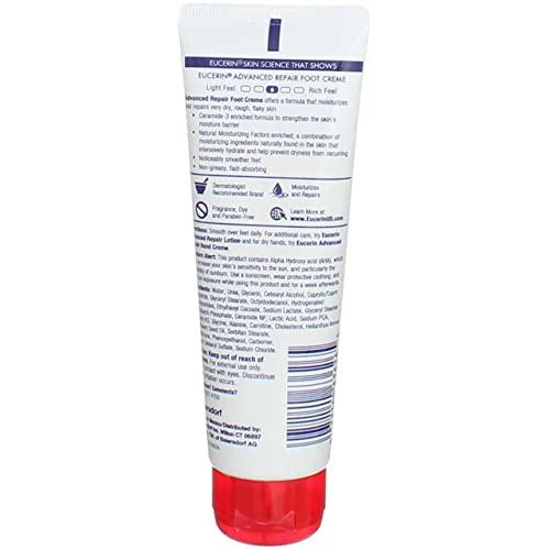 Eucerin Eucerin Advanced Repair Light Feel Foot Creme, 3 oz ( Pack of 7)