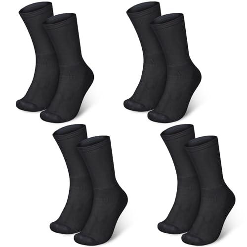 Silicherry Silicherry 4 Pairs Cotton Soft Eczema Socks Black Hydrating Moisturizing Therapy Cotton Socks Eczema Relief for Adult Wet Wrap Non Itch Soft Feet Treatment