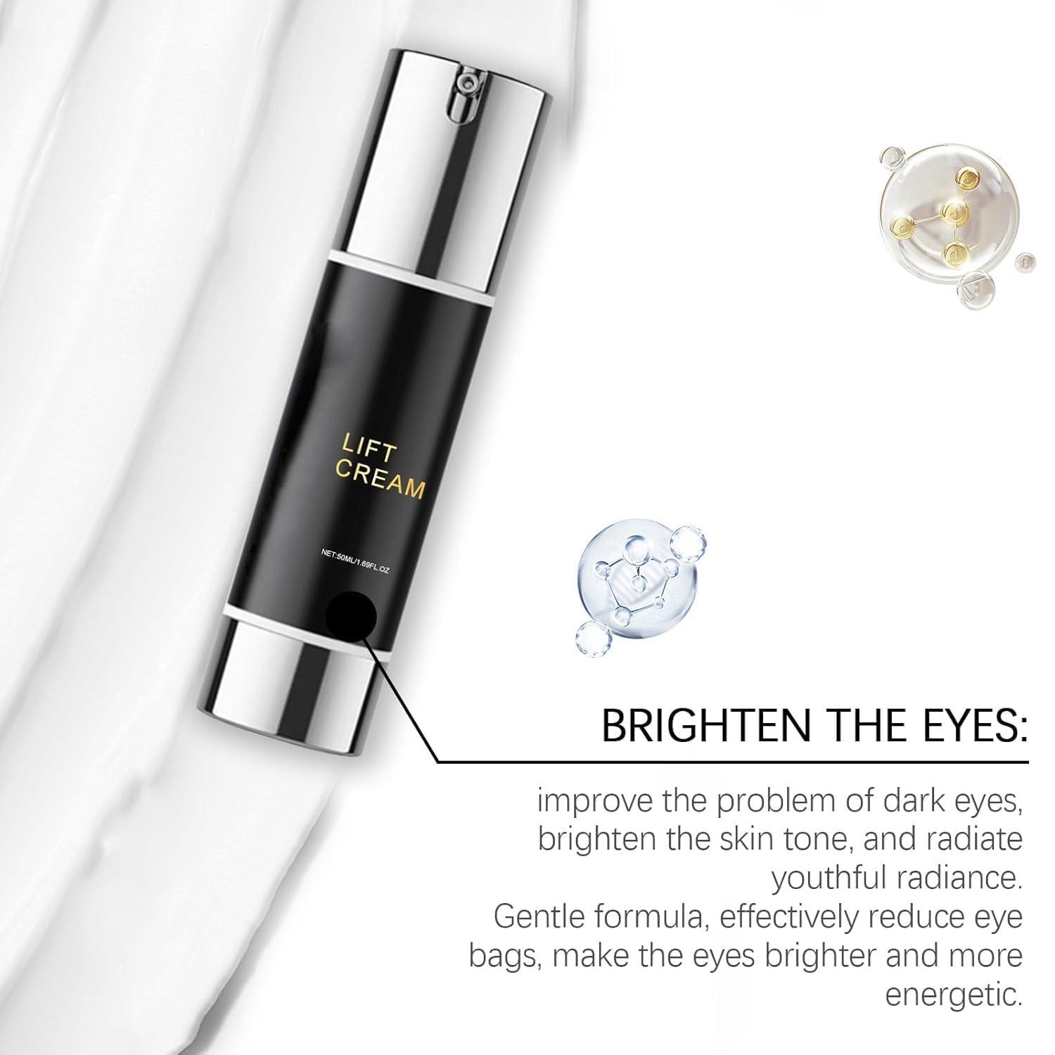 Kubot Harvey Ross Instant Lift Eye Cream, Harvey Ross effective Instant Eye Lift, Multi Action Firming Under Eye Cream, Under Eye Cream for Puffy Eye Bags Fine Lines, Specializes in Lifting The Eye Area
