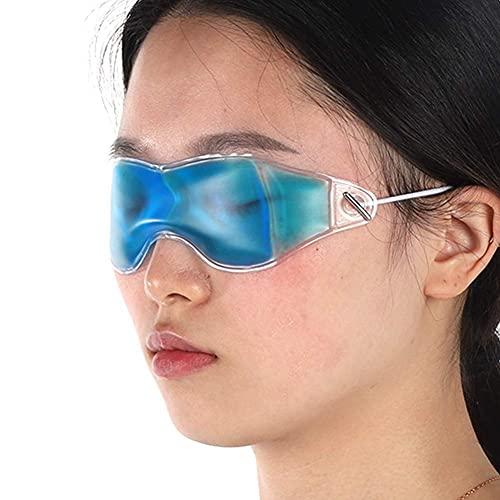 TMISHION Reusable Summer Ice Cooling Gel Sleeping Eye Mask, Eye Pillow for Puffy Eyes Stress Relief, Hot Cold Therapy Gel Eye Mask for Sleep and Travel