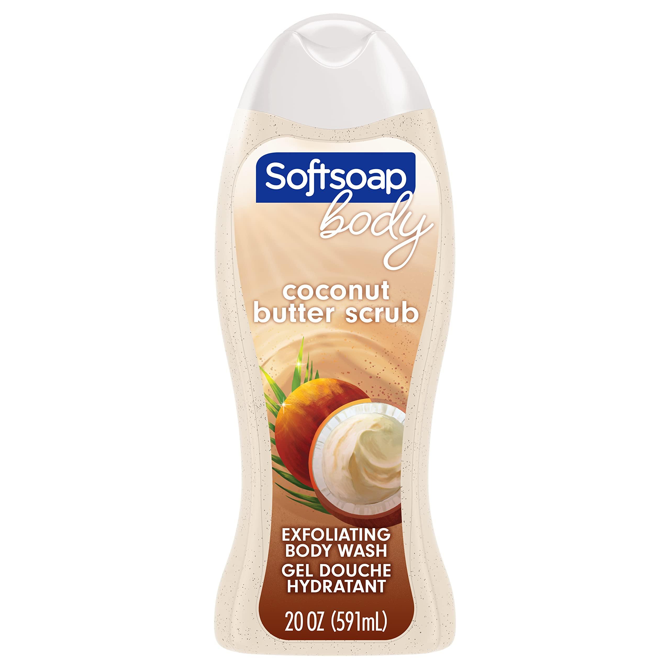 Softsoap Softsoap Body Wash Exfoliating Scrub, Coconut Butter Scent, 20 oz Bottle