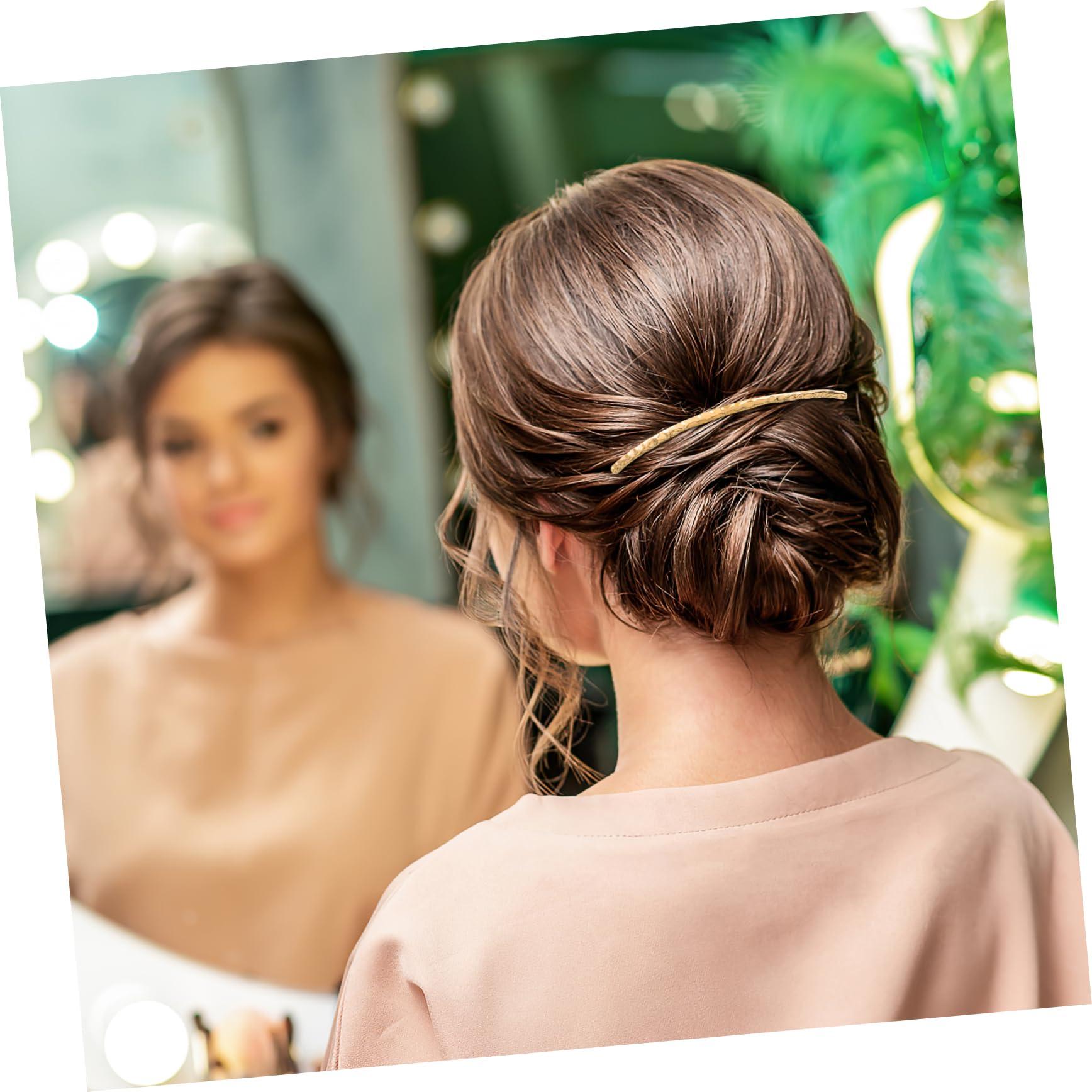 Beatifufu Beatifufu 6 Pcs Straight Hair Comb Hair Accesories French Twist Hair Comb Hairpiece Ongles Bridal Veil Comb Silver Hair Comb for Women Hair Barrettes for Gold Pearl Side Comb Alloy