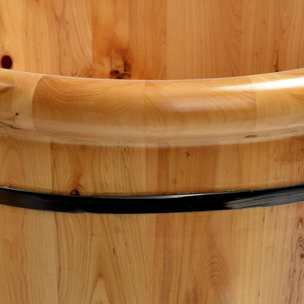 GenSDH Foot Tub Wooden Foot Basin Wooden Foot Basin, Cedar Foot Bath Barrel,Solid Wood Foot Tub,Pedicure Bowl Spa Massage Cedar Pedicure Barrels Household Foot Bath Barrel foot Bath Wooden Bucket Foot Spa H