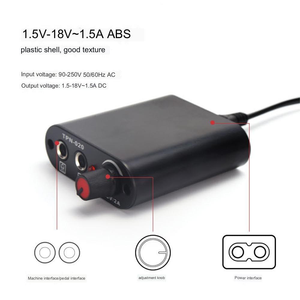 TTOOGO Tattoo Kit - Tattoo Pen Kit Complete Tattoo Kit All-In-One Motor Pen Set for Beginners And Pros Quiet, Stable, And Versatile for Liner And Shader