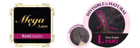 HAIR TOPIC HAIR TOPIC MEGA LACE 112 (1 Jet Black) L-Part Lace Front Wig