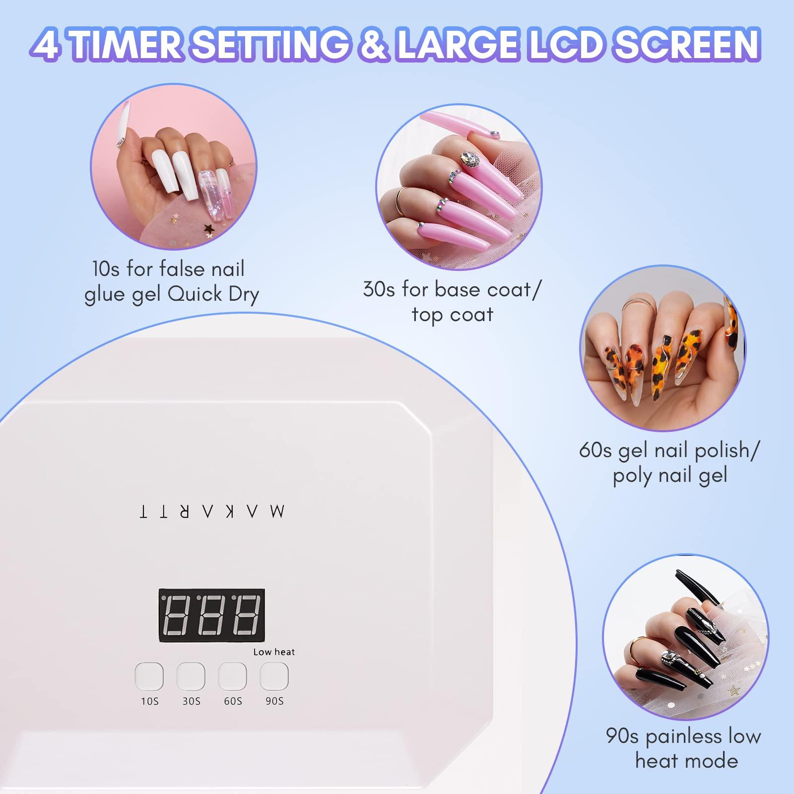 Makartt Makartt Eloisee 36W UV LED Nail Lamp, UV Light for Nails Professional Curing Lamp Bundle with Sanding Bands for Nail Drill, 100 Pcs Nail File Sanding Bands for Drill Bits #180 Medium Grits