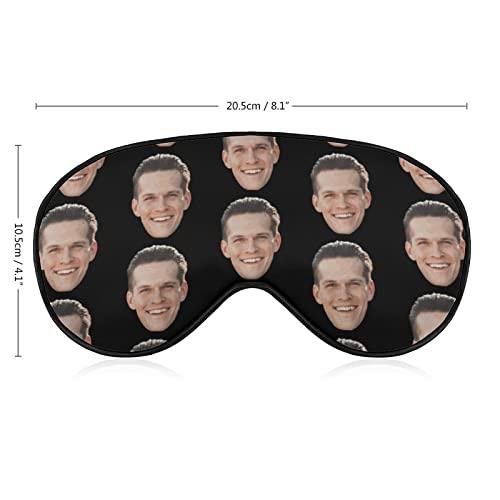 Pruoyi Custom Sleep Mask Personlized Eye Mask Design Your Own Picture Text Adjustable Soft Eye Masks Eyeshade Blindfold for Women Men Airplane Travel Sleeping (Style1)