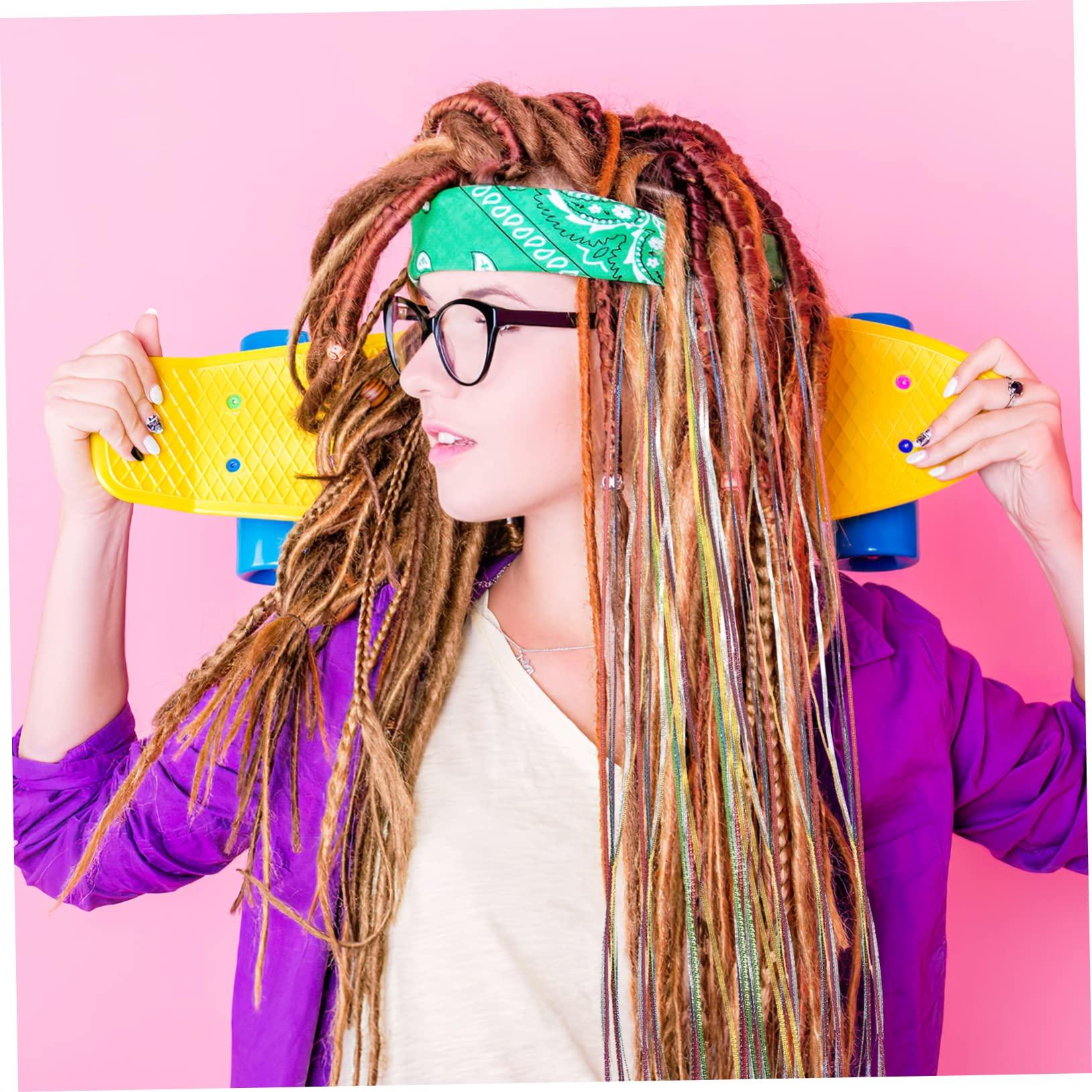 Ipetboom Ipetboom 18 Pcs Dreadlocks Headband Bows for Clear Hair Bands Ribbons for Hair Beads for Hair Clip Hair Beads Hair Elastics Hair Bands for Little Hair Loop Polyester