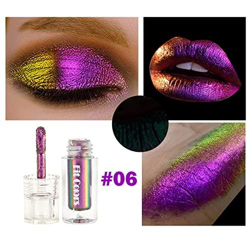 Domality Domality Chameleon Eyeshadow Liquid Set, 3pcs Intense Color Shifting Multichrome Eyeshadow, Highly Pigment Metallic Long Lasting Quick-Drying No Creasing Eye Makeup