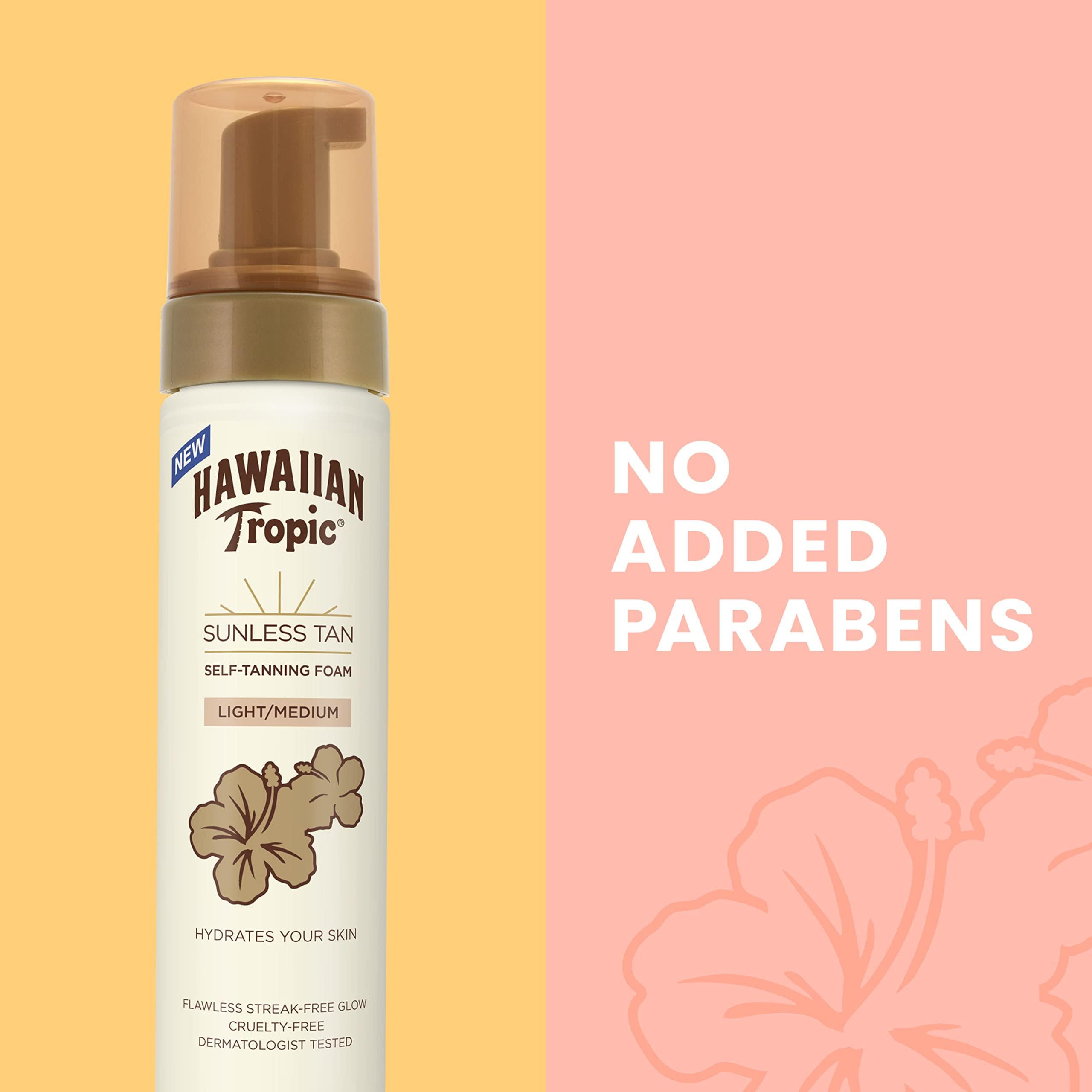 Hawaiian Tropic Hawaiian Tropic Sunless Tan Light/Medium Self-Tanning Foam, 6.7oz | Self Tanner Light, Self Tanner Medium, Sunless Tanner, Sunless Tanning Foam, 6.7oz