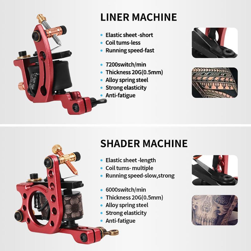 Bigcan Bigcan Professional Coil Tattoo Machine,Artist Gear Professional Coil Tattoo Machine - High-Precision for Tattoo Artists,Liner Machine/Shader Machine,2 Machines