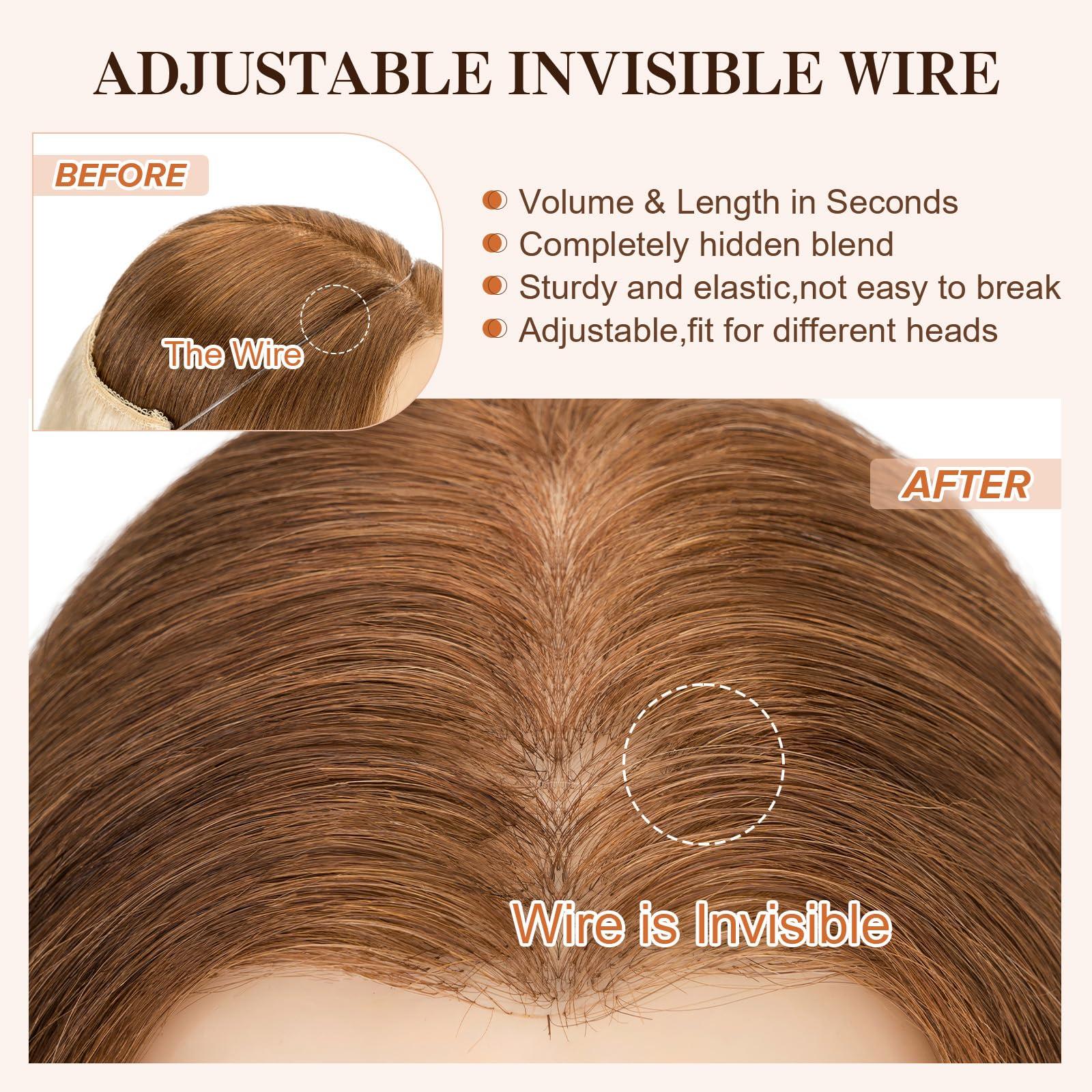 S-noilite Halo Hair Extensions Real Human Hair,S-noilite Halo Hair Extensions,Halo Hair Extension for Women,100% Human Hair Halo Extensions,Halo Hair 75g/22inch 60 Platinum Blonde