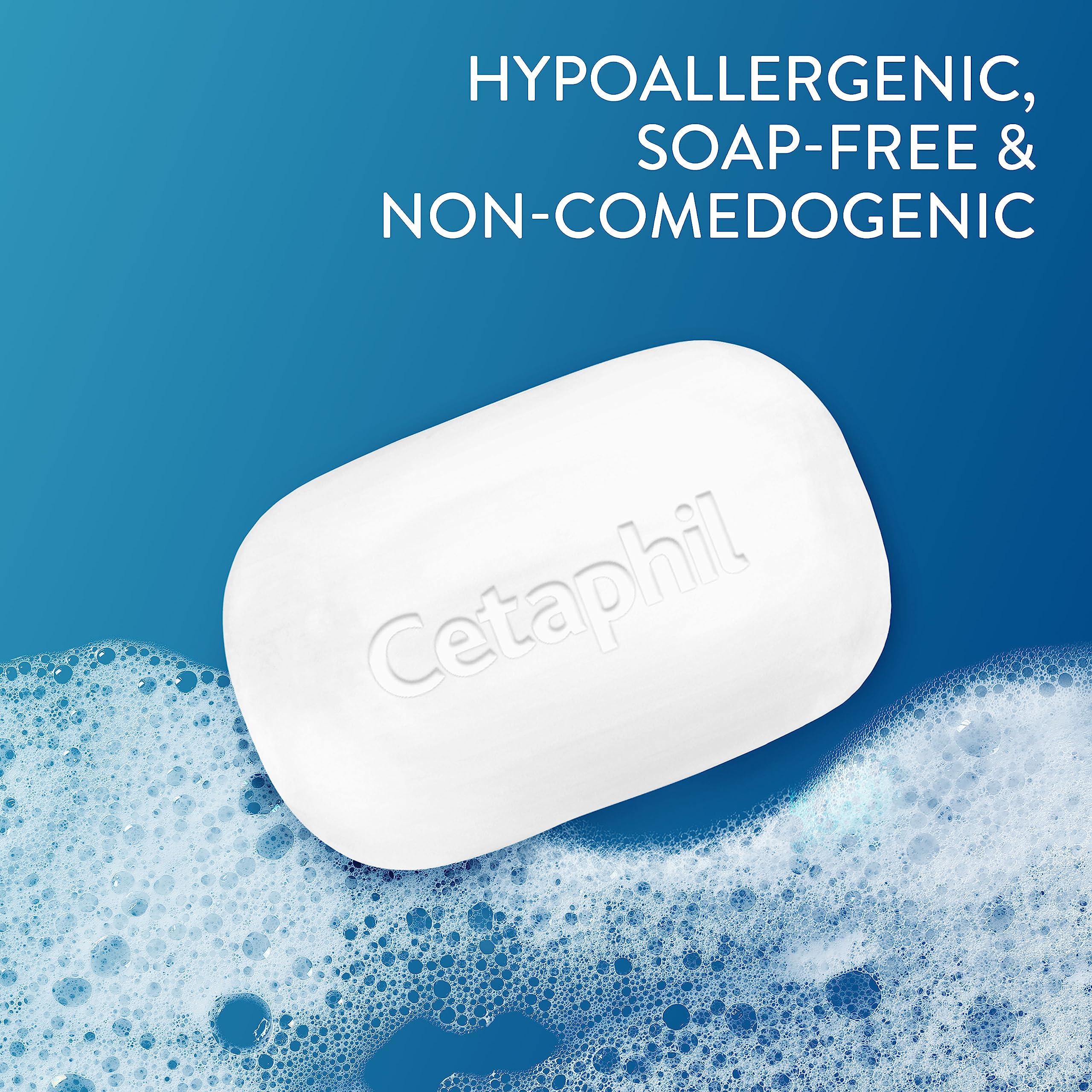 Cetaphil CETAPHIL Gentle Cleansing Bar, 4.5 oz Bar (Pack of 6), Nourishing Cleansing Bar For Dry, Sensitive Skin, Non-Comedogenic, Dermatologist Recommended Sensitive Skincare Brand