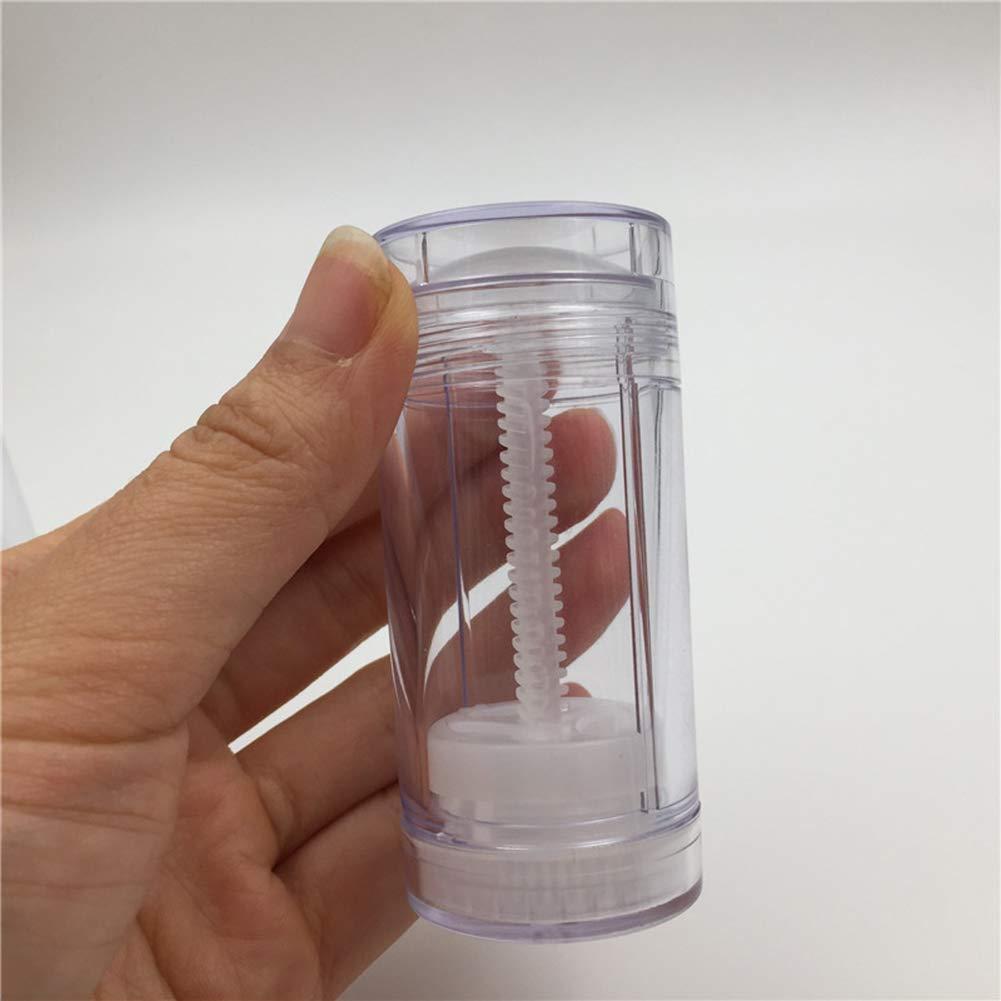 glasstore 4 Pcs Deodorant Container Clear Empty Twist-up Tubes DIY Deodorant Stick Containers Bottom Filling Gel Cosmetics Lip Balm Tube Bottle (50ml/1.7oz)