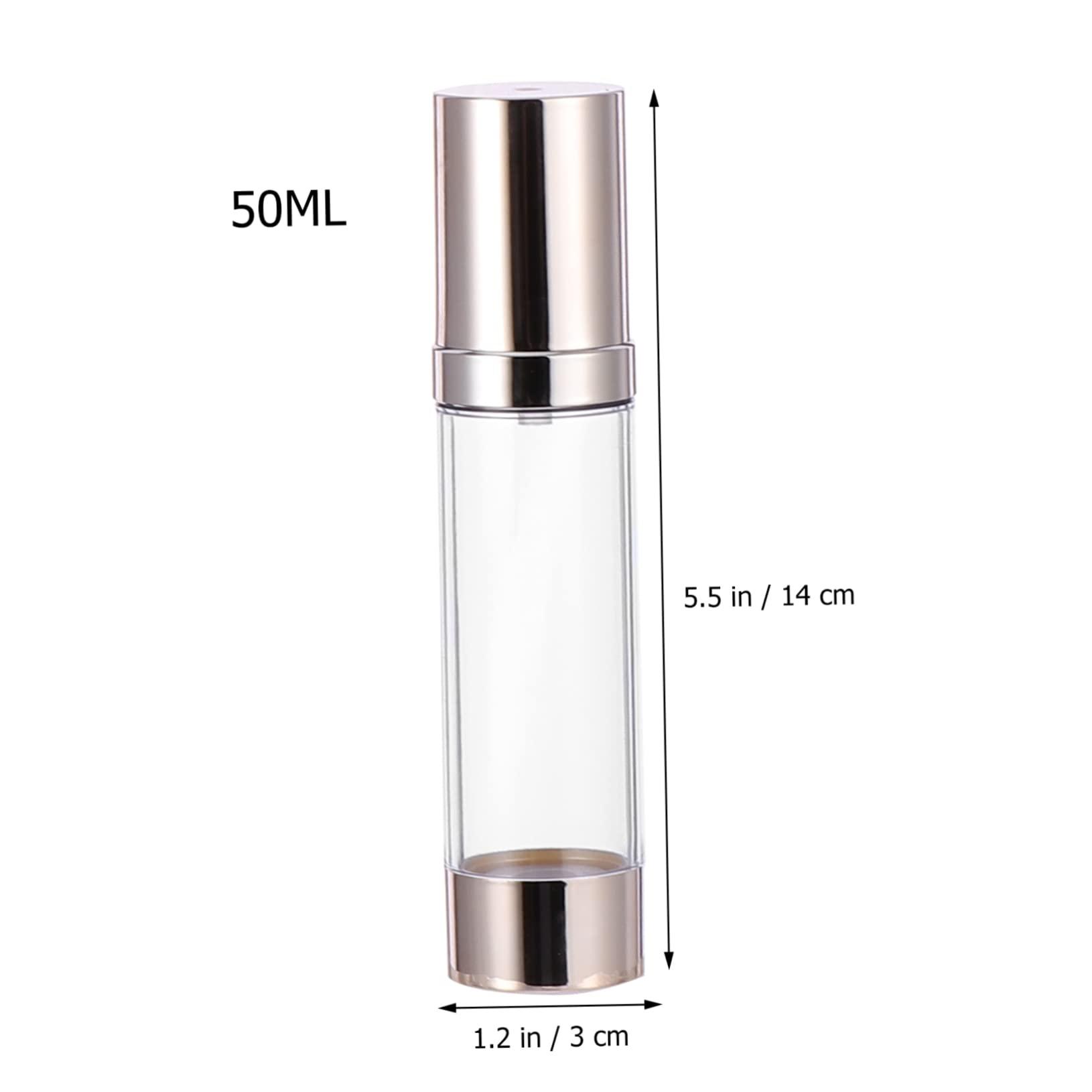 COOLHIYA COOLHIYA 6pcs Set Refillable Airless Pump Bottles Toiletry Bottles for Travel Lotion Portable Dispenser