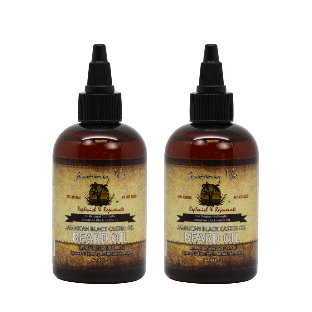 Sunny Isle Sunny Isle Jamaican Black Castor Oil Beard Oil 4oz"Pack of 2"