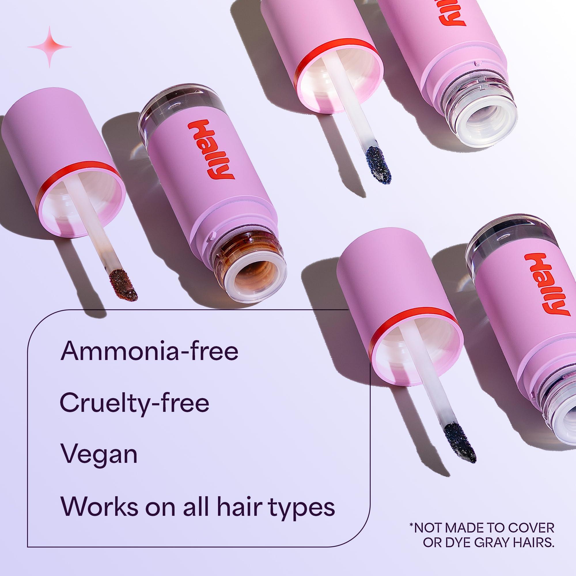 Hally Hair Hally Hair Brow Pal Eyebrow Tint, (Navy) - Gentle & Mess-Free Temporary Eyebrow Gel Makeup for Women - Tinted Brow Gel for Darker, Defined & Fuller-Looking Eyebrows, Lasts Up to 3-5 Days, Vegan