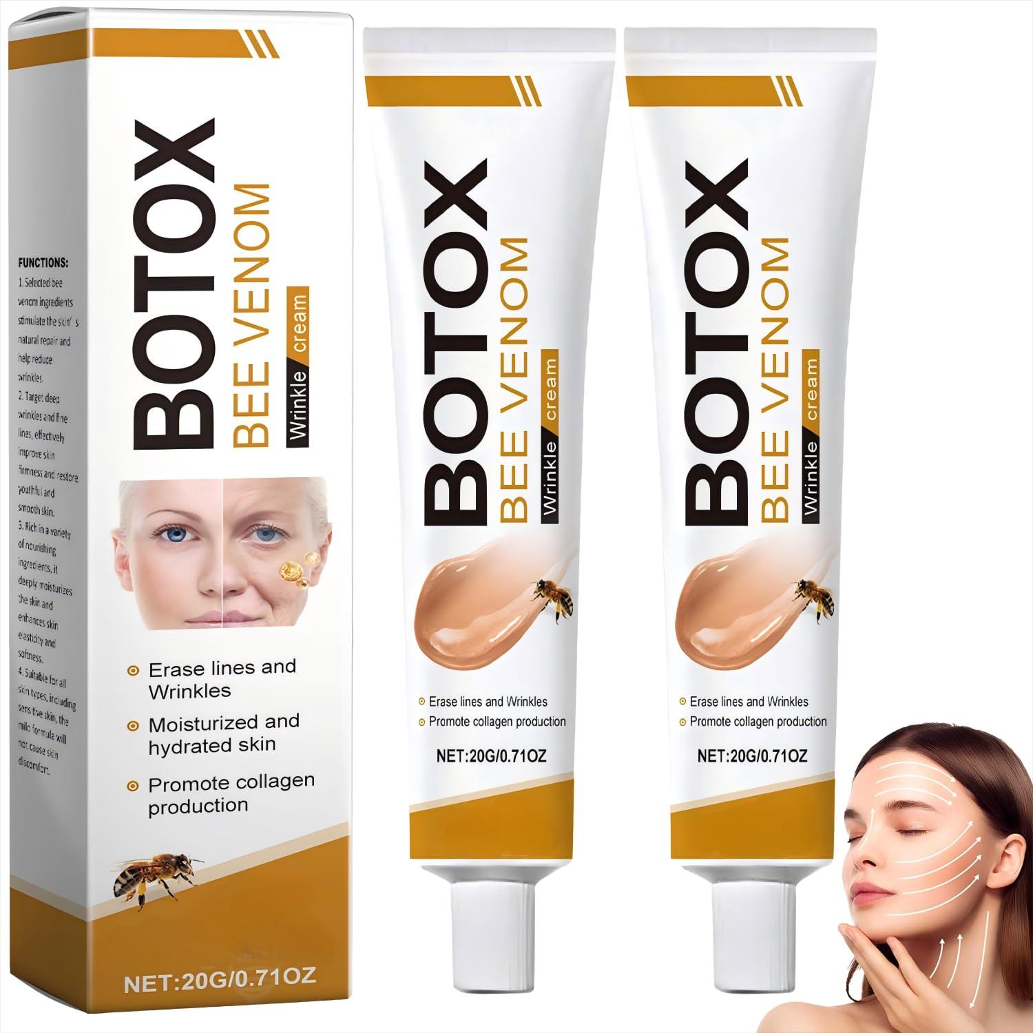 XBEGIX XBEGIX 2pcs Botox Bee Venom Cream - Wrinkle Removal & Firming, Moisturizing, Lifting & Recovery - All Skin Types - Anti-Aging Bee Venom Cream